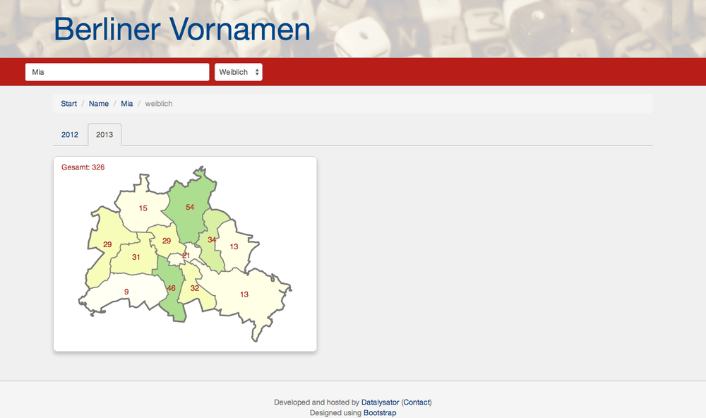 Screenshot Berliner Vornamen