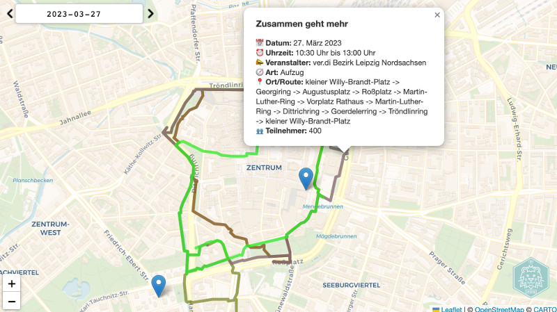 Screenshot Leipzig Rally Map